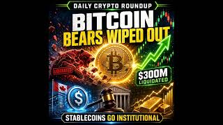 Daily Crypto Roundup: Bitcoin Bears Wiped Out as $300M Shorts Liquidated and Stablecoins Go Insti...