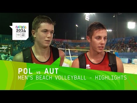 Men's Beach Volleyball Poland vs Austria - Highlights | Nanjing 2014 Youth Olympic Games