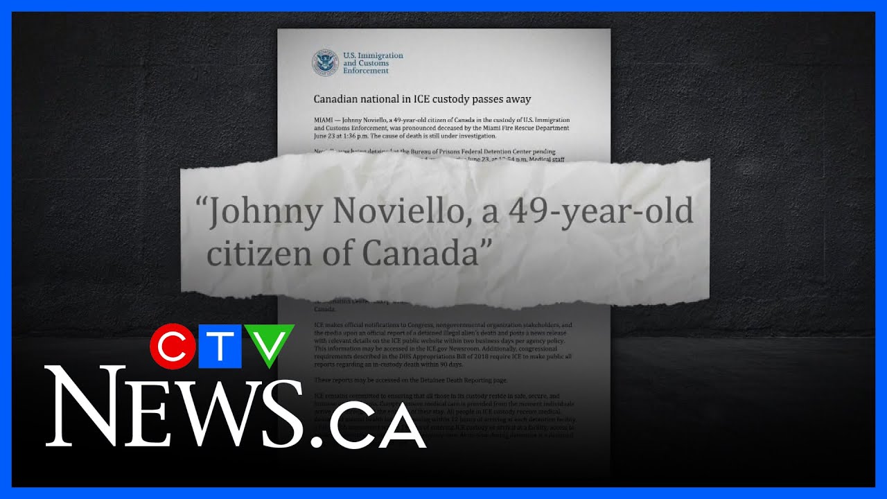 Canadian dies while in custody of U.S. ICE officials - YouTube