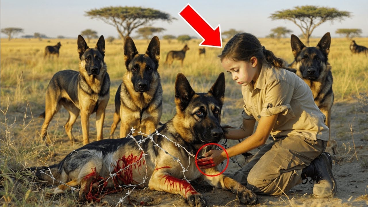 Seorang Gadis Membebaskan Anjing Dari Kawat Berduri  Apa Yang Dilakukan Anjing Militer Ini Selanjutn
