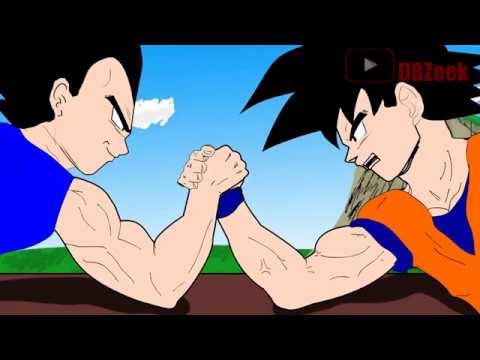 Goku vs Vegeta arm wrestling