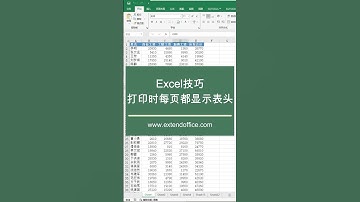 excel技巧-打印时每页显示表头 #excel