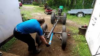Making trailer for my garden tractor.