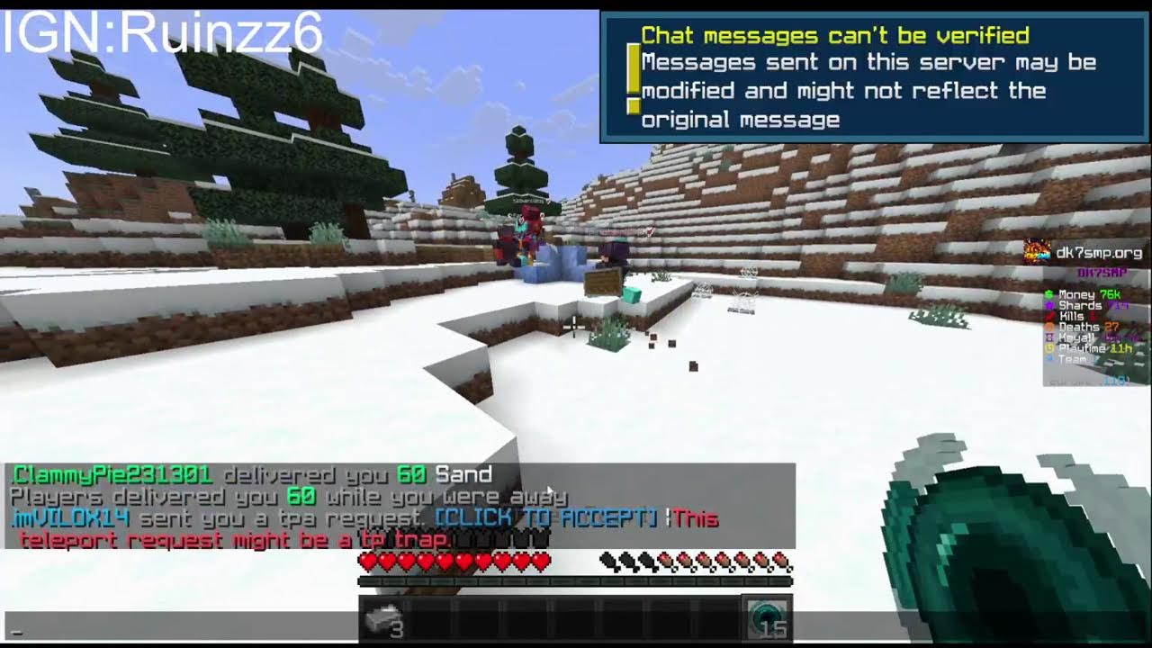 بث سيرفر دكح نبني البيس / دونت اس ام بي بعدها / dk7 smp & donutsmp🔥⛔️