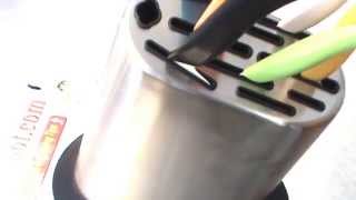 stainless steel knife block