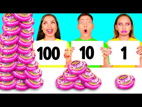100 Capas de Alimentos Desafío | Deliciosos Trucos de Cocina por HAHANOM Challenge