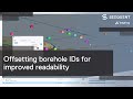 Offsetting borehole IDs for improved readability in Leapfrog
