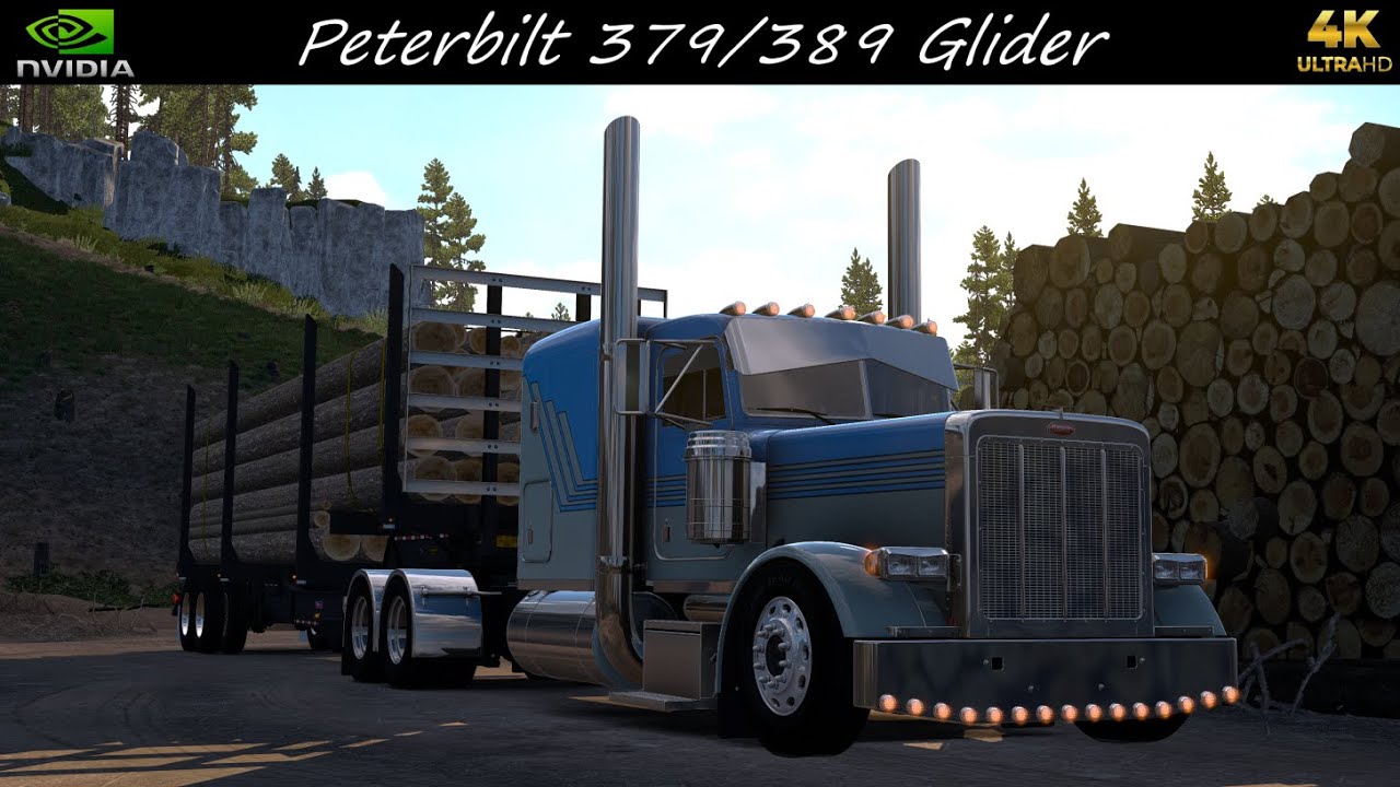 Scs Graphics Ats *Peterbilt 389/379 Glider* Logs Hauled Coeur d'Alene to Lewiston *SCS ...