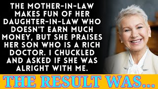 My mother-in-law glanced at my salary and remarked, "You only make $750 a month?" to which my wife …