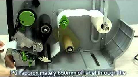 TSC TTP 2410M Pro loading label rewind