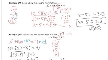 5.5: Completing the Square