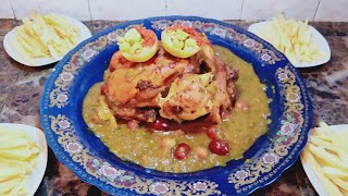 دجاج محمر على طريقة الاعراس المغربية