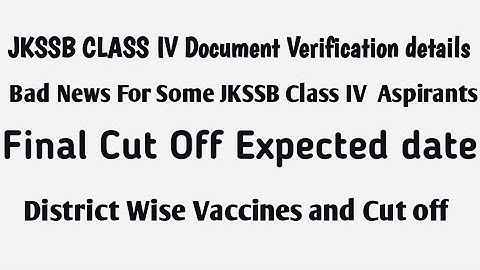 JKSSB CLASS IV Bad News|Kuch Logun k liye bad news Jinhone Category Include nhi ki thi|No Modificat