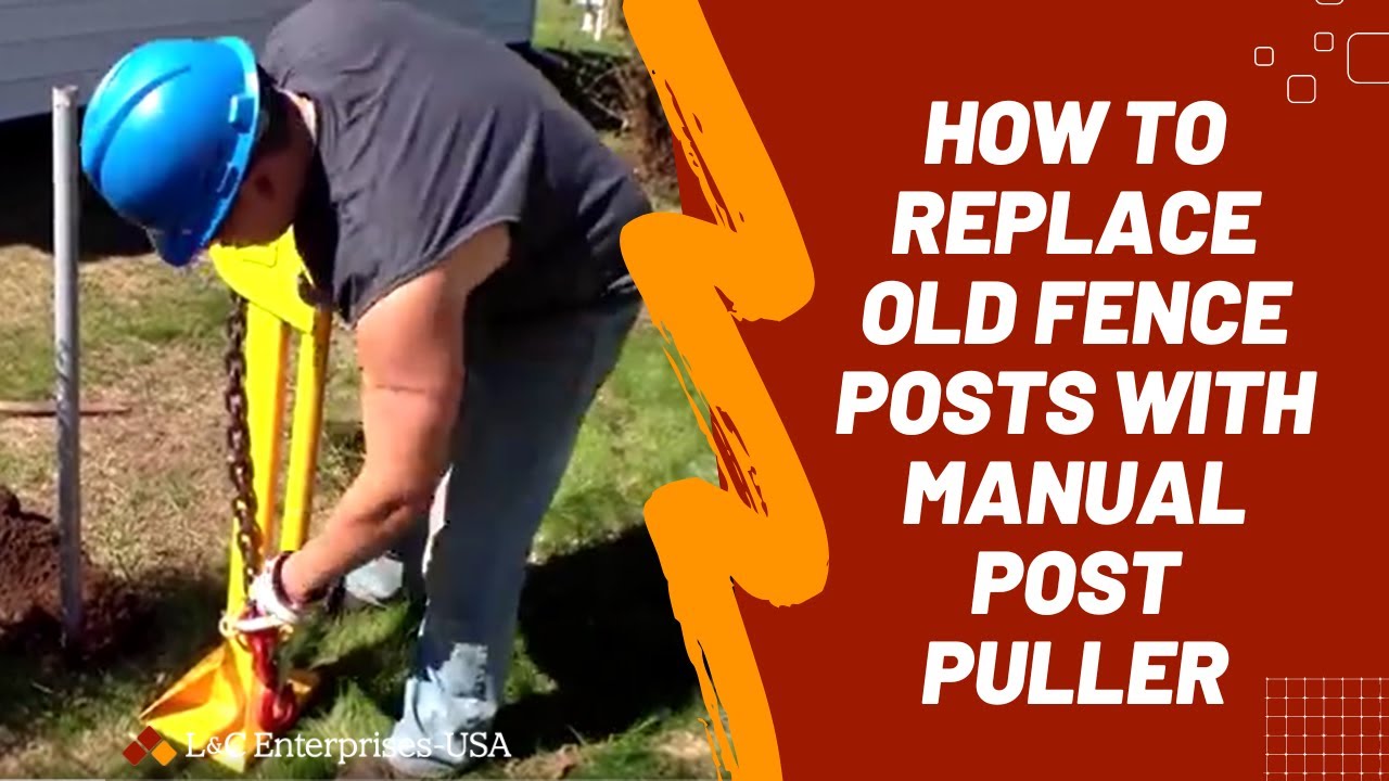 How To Remove Metal Fence Posts How To Replace Old Fence Posts with Manual Post Puller - YouTube