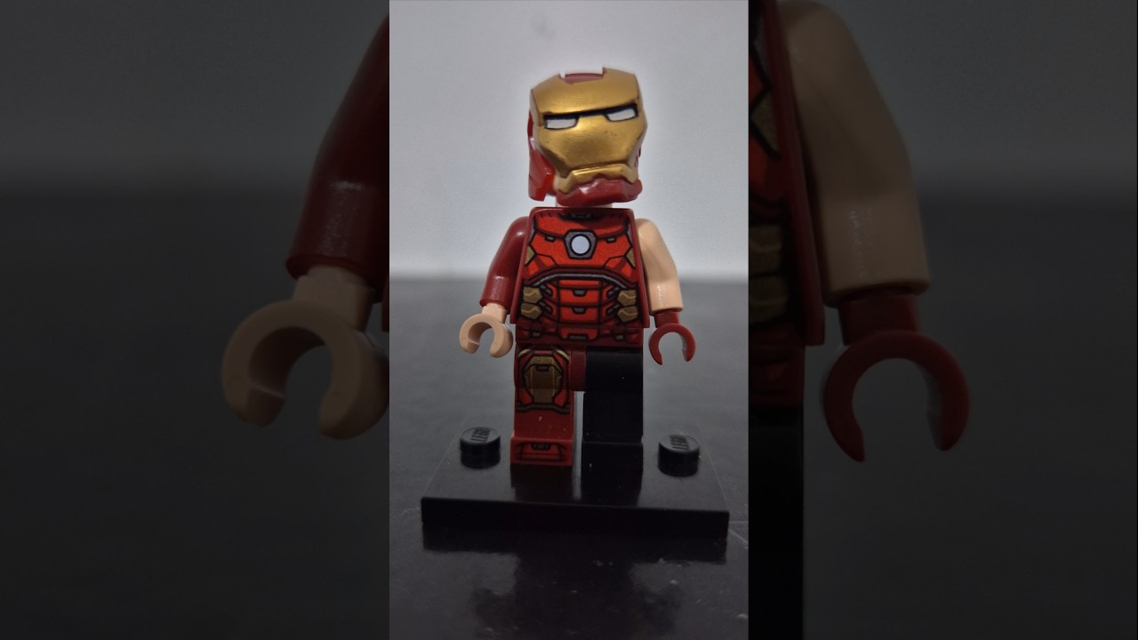 LEGO BATTLE DAMAGED IRON MAN MINIFIGURE