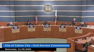 City of Culver City - Civil Service Commission Meeting - 11/5/2025