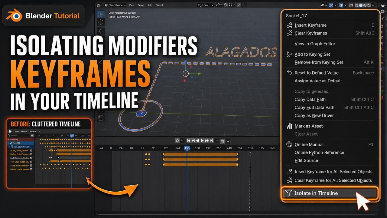 Isolating Modifiers Keyframes in your Timeline (Blender). - YouTube