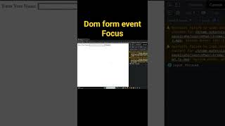Famous Dom form event - focus, blur.... #coding #programming #javascript #javascriptdeveloper #css Net Worth