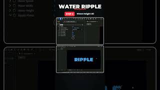 Water Ripple in After Effects with 1 Effect #shorts