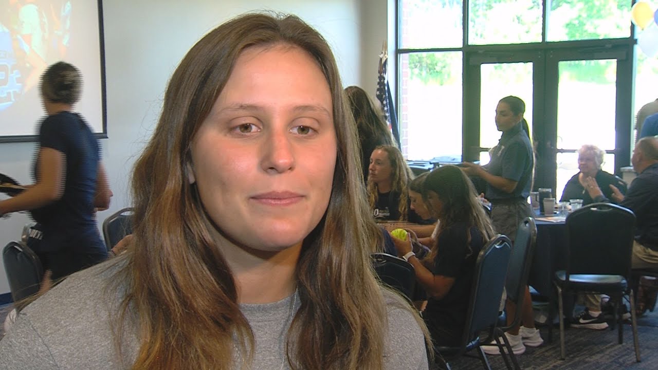 Anna Koeppl Trine Softball Celebration Full Interview YouTube