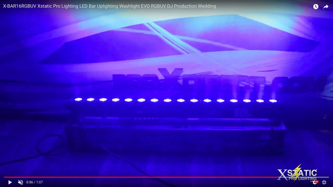 X-BAR16RGBUV Xstatic Pro Lighting LED Bar Uplighting Washlight EVO ...