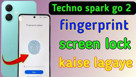 tecno spark go 2 display fingerprint setting/tecno spark go 2 fingerprint screen lock/fingerprint