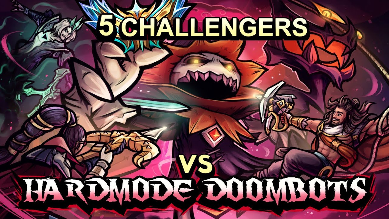 5 CHALLENGER PLAYERS VS DOOM BOTS (HARD MODE)