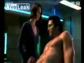 Awkward moment when guy gets a boner during filming