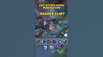CLINT DEADLY CRIT ATTACK SPEED 🔥🔥🔥 MOBILE LEGENDS #shorts #shortsvideo #mlbb #mobilelegends