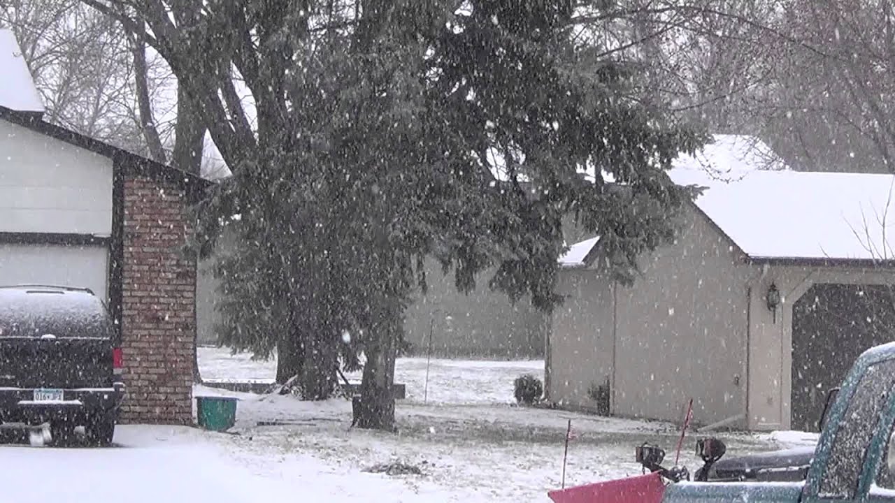 Heavy Snow In Brooklyn Park, MN (April 18th, 2013) YouTube