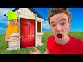 LAST TO LEAVE WORLD'S SMALLEST HOUSE WINS!! - Challenge