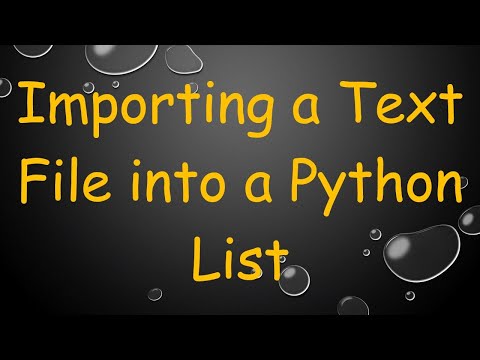 Importing a Text File into a Python List