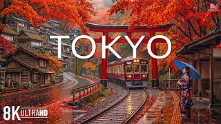 Tokyo Autumn 8K 🍁 Stroll Through Golden Ginkgo Streets, Colorful Parks & Japan’s City Beauty