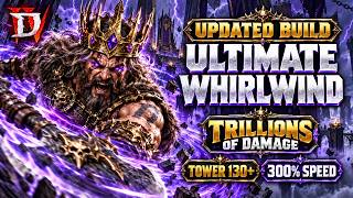 UPDATED Whirlwind Barbarian Hits TRILLIONS! Tower 130+ | D4 Season 15