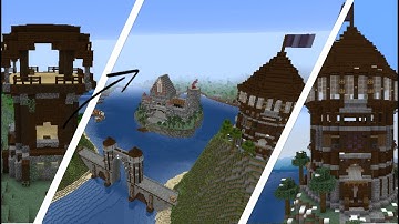 Transform Minecraft build - Pillager Outpost to CRAZY Medieval city