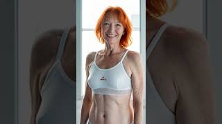 Older Ginger Women Over 50 Wearing White Underwear