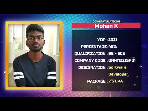 Jspiders Basavanagudi | Student Testimonial | Placed as SOFTWARE DEVELOPER