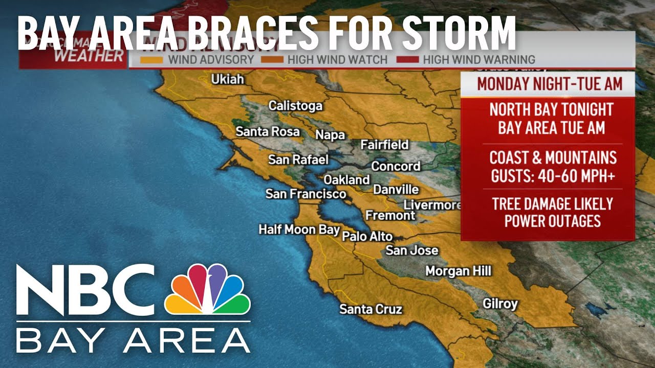 Bay Area Storm to Bring Gusty Winds, More Rain - YouTube