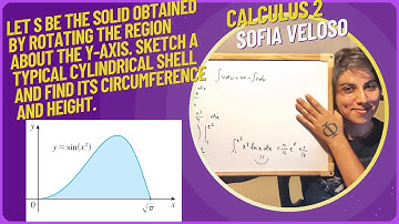 6.3.2 - Let S be the solid obtained by rotating the region shown about the y-axis. y = sin(x^2)