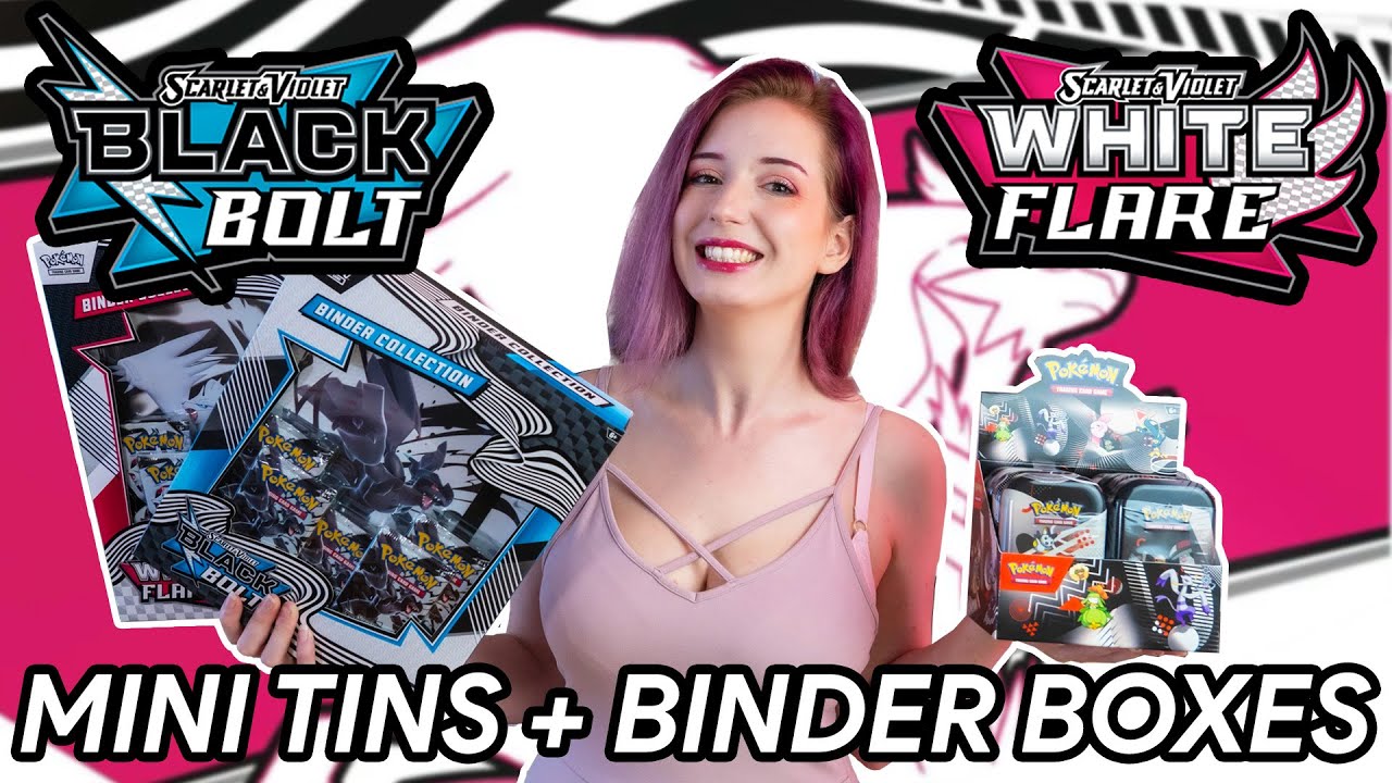 Opening *NEW* Black Bolt & White Flare Mini-Tins & Binder Collections (Pokemon TCG)