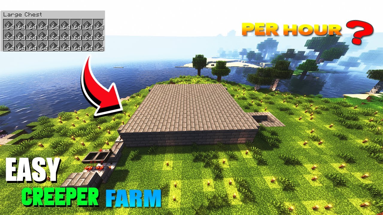 minecraft java edition easy creeper farm 1.19 tutorial YouTube