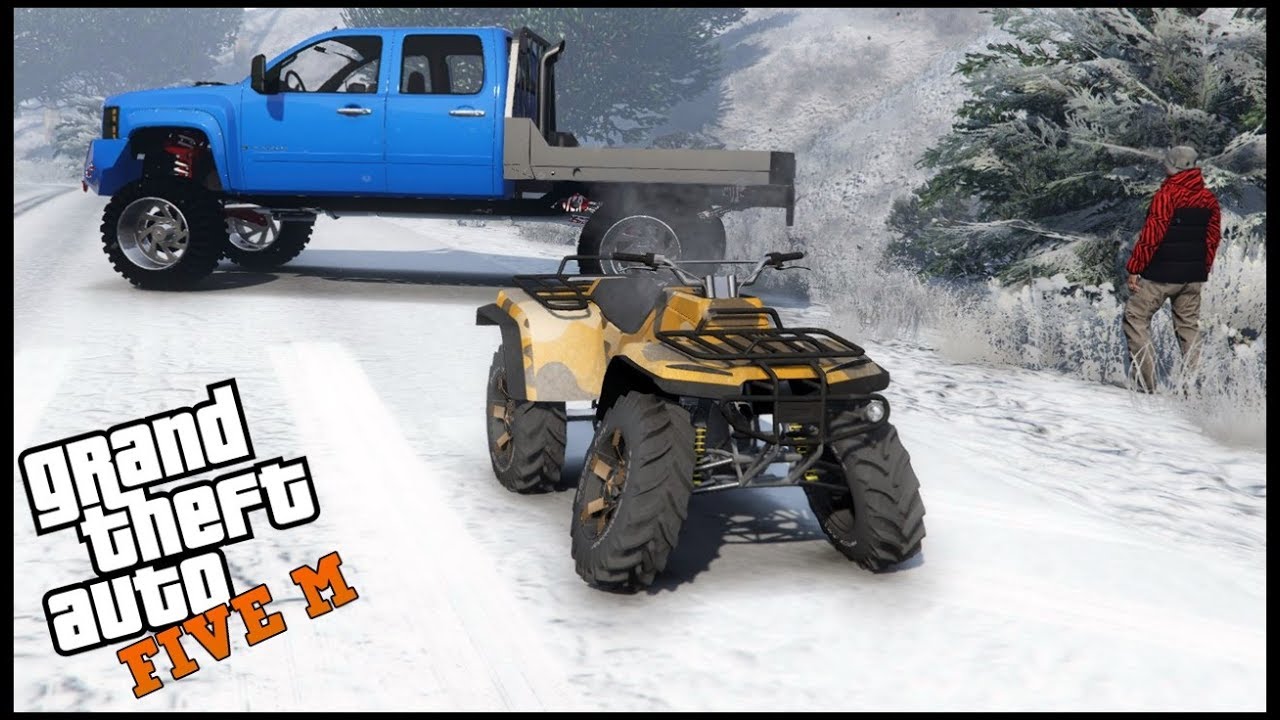 GTA 5 ROLEPLAY BROKE ATV ON OFFROAD SNOW TRIP EP. 558 CIV YouTube
