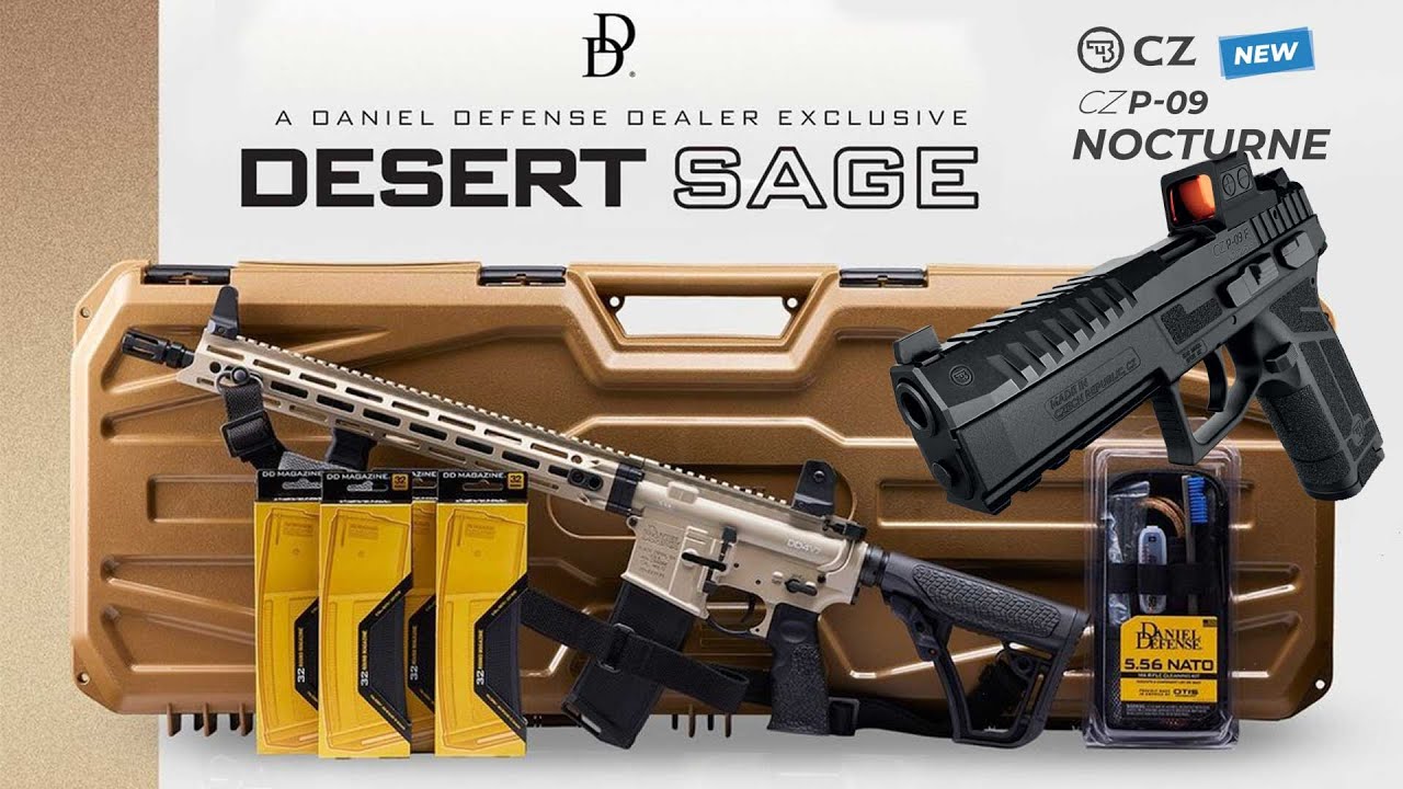 Эксклюзивная винтовка Desert Sage DDM4 V7 от Daniel Defense Dealer и полноразмерный CZ P-09 Nocturne