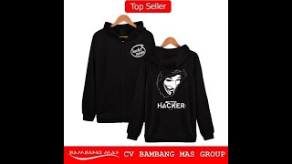 JAKET SWEATER ZIPPER HACKER ANONYMOUS