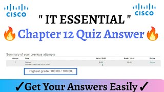Cisco IT Essential Chapter 12 Quiz Answer | IT Essential chapter 12 | Abhi_shek | iamsaurabh9876