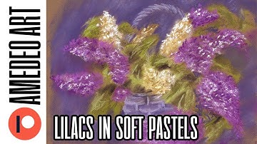 How to paint flowers in soft pastels - Lilac Bouquet