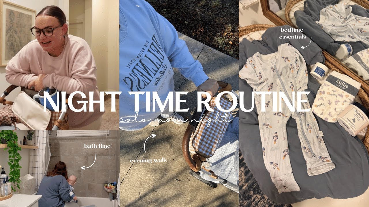 NIGHT ROUTINE | solo mom night time routine + bedtime routine - YouTube