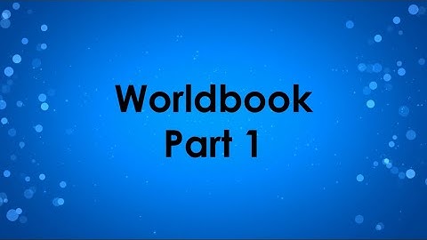 Introduction to World Book Advanced Database - Part 1