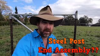 How to Use Steel Posts to Make an End Assembly  FenceStay Kit Review