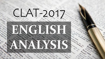 CLAT 2017  ENGLISH (detailed analysis)